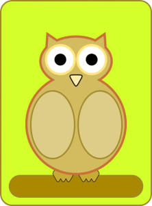 Owl cartoon showing endearing features // Image credit: © Nevit Dilmen found at Wikimedia Commons