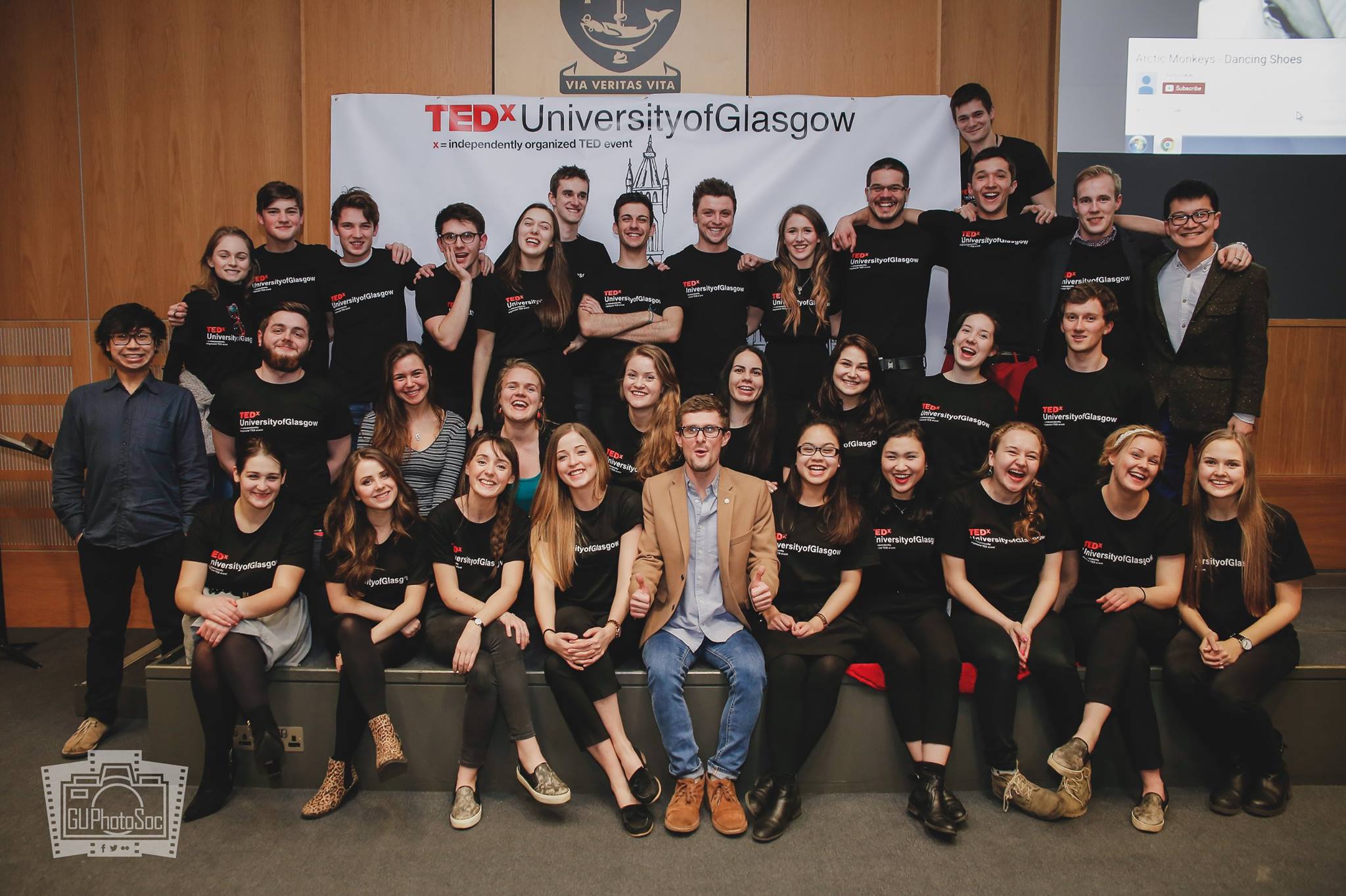 The TedX UofG 2016 team along with Miles Timis. Image credits: GUPhotoSOC