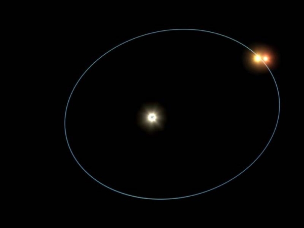 Two stars orbit each other whilst orbiting KELT-4Ab’s sun. Image credit: NASA Jet Propulsion Laboratory (CC by 2.0 license)