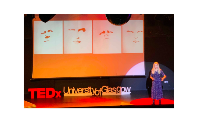 Photo of the TEDx University of Glasgow 2020 stage