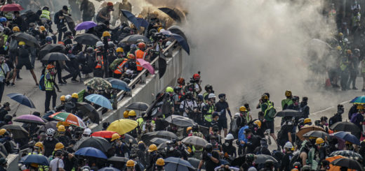 Hong Kong Police Force fire tear gas canisters at citizens protesting the controversial extradition bill.