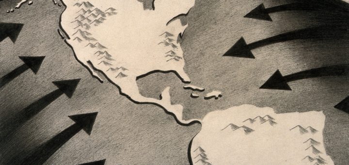 Illustration by A L Tarter showing how the plague spread to the US