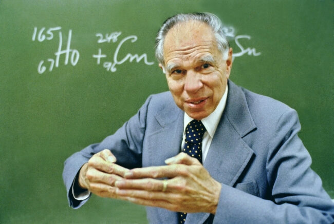 Photo of Glenn T. Seaborg - Nobel Laureate & one the first nuclear scientists to predict the existence of the Island of Stability